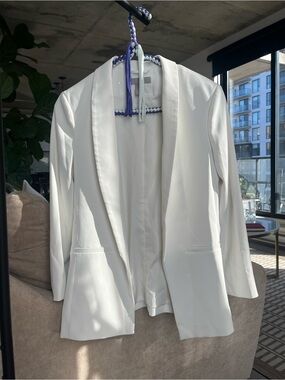 H&M Cream Open-Front Blazer Jacket
